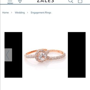 Engagement ring and band